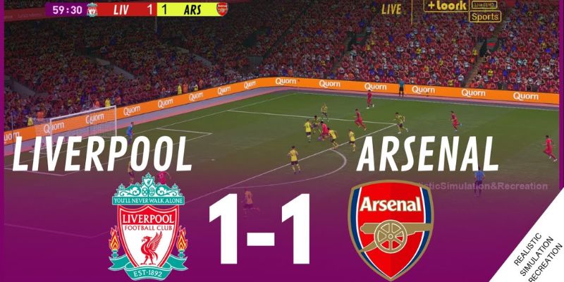 Ví dụ chấp 0.5 1 trong trận bóng giữa Liverpool vs Arsenal